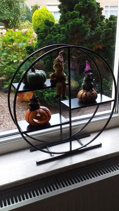Ronde Wandkast Zwart 44 x 43 x 11 cm