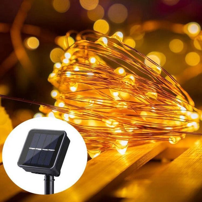Lichtsnoer 15M Buiten Zonne-Energie Lichtjes Slinger Tuinverlichting