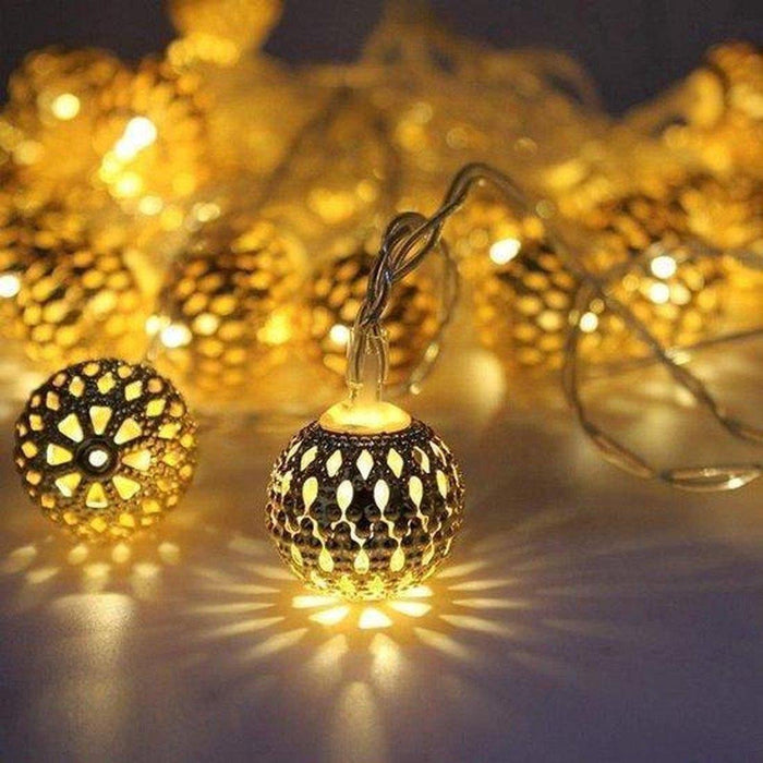 Lichtslinger Oosters 10m met 100 Warm Witte LED Lampen Marrakesh