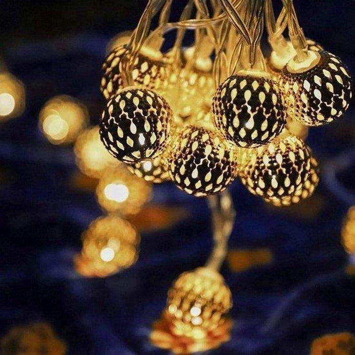 Lichtslinger Oosters 10m met 100 Warm Witte LED Lampen Marrakesh