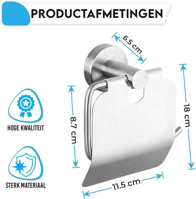 WC rol Houder RVS Toiletrolhouder Wc Rolhouder Met Klep