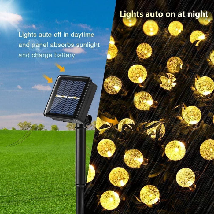 Lichtsnoer Zonne energie 10M 100 LED Waterdicht Lichtslinger Sfeerverlichting Buitenverlichting