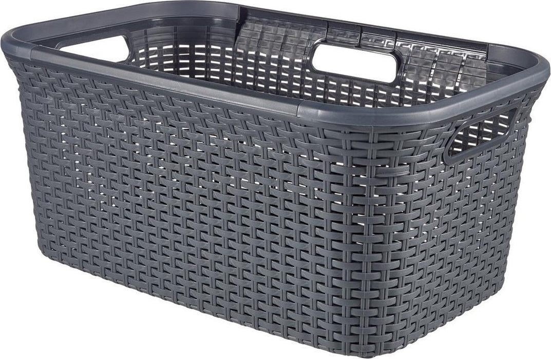 Wasmand Met Handvatten - Zwart - 45L