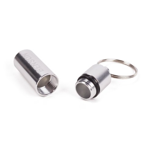 Zilveren Aluminium Pillendoosje voor Aan Sleutelhanger - 52 x - Ø 14 mm