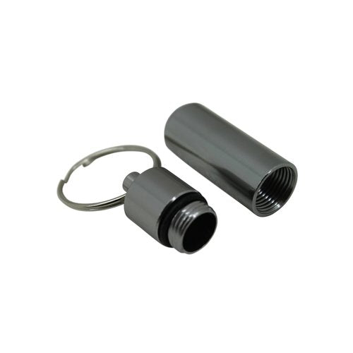 Zilveren Aluminium Pillendoosje voor Aan Sleutelhanger - 52 x - Ø 14 mm
