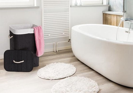 Bamboe Wasmand Zwart 65L