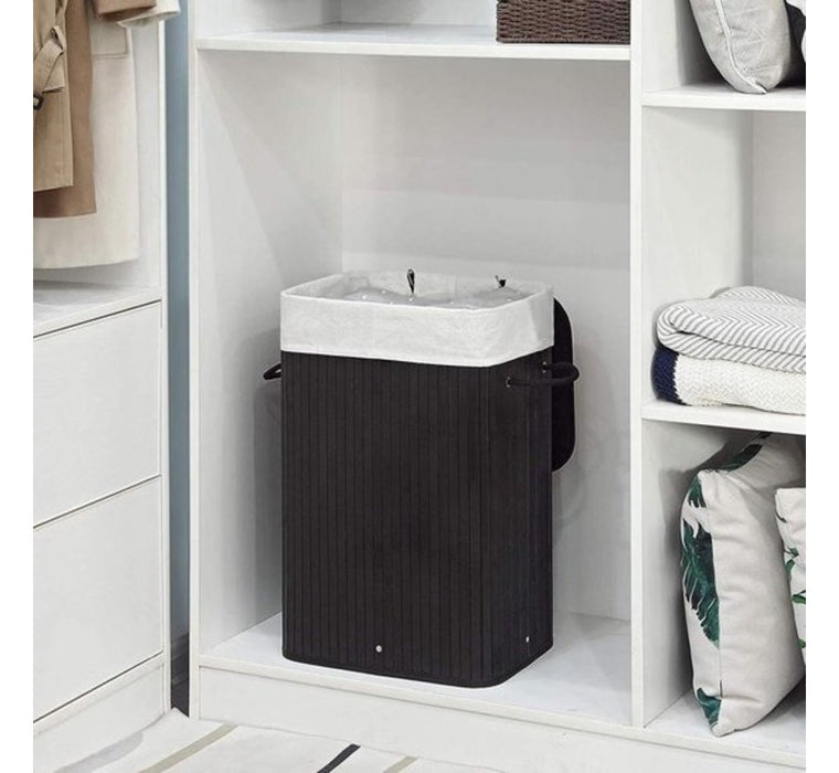 Bamboe Wasmand Zwart 65L