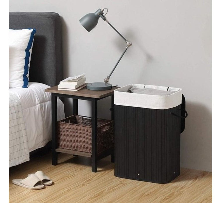 Bamboe Wasmand Zwart 65L