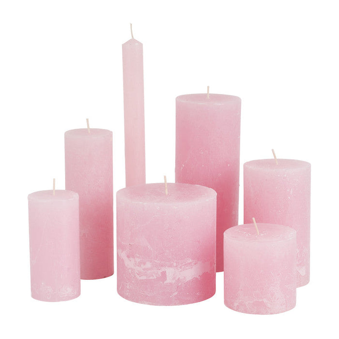 Dinerkaars Roze 24 cm Kandelaar kaarsen 7,5 uur brandtijd