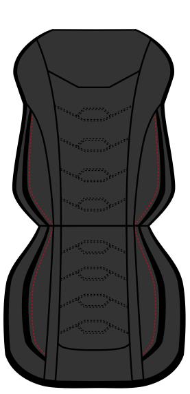 Auto stoelkussen Zwart