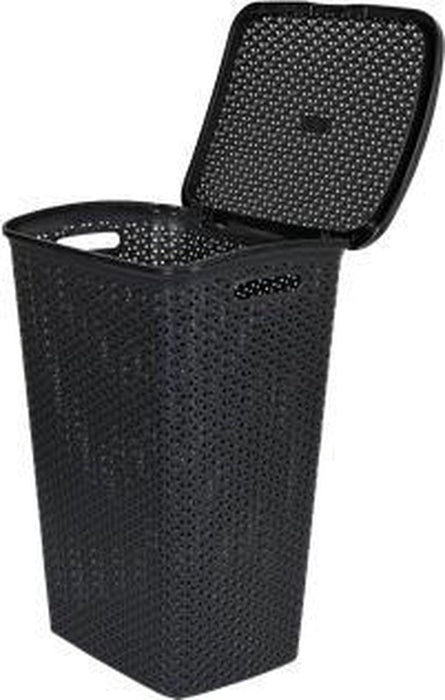 Wasmand Met Handvatten - Zwart - 55 liter